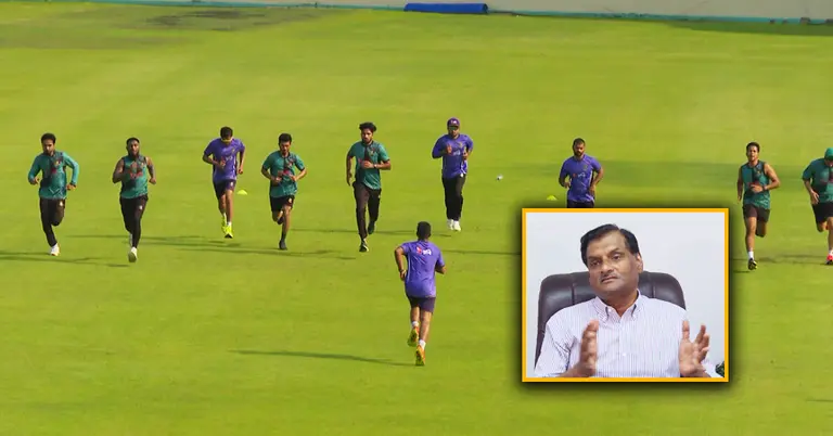 অনুশীলনে বাংলাদেশ ক্রিকেট দল; বিসিবি পরিচালক ইফতেখার মিঠু